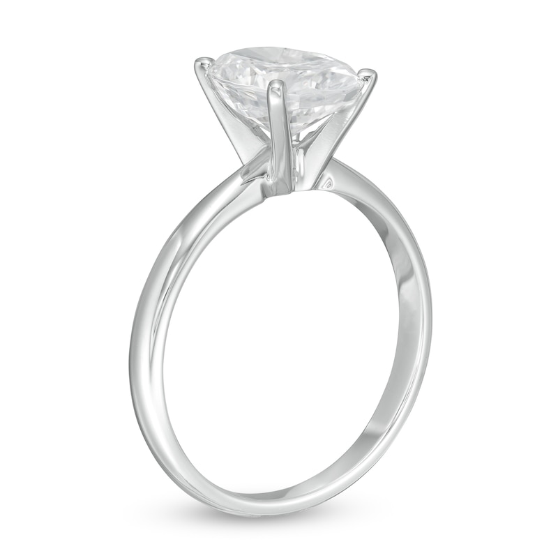 2 CT. Certified Oval Lab-Created Diamond Solitaire Engagement Ring in 14K White Gold (F/VS2)