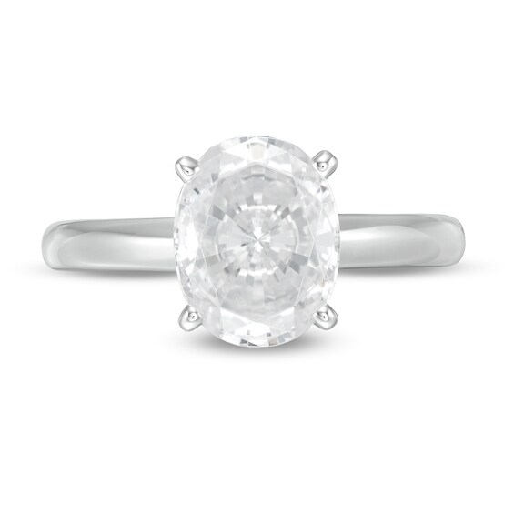 2 CT. Certified Oval Lab-Grown Diamond Solitaire Engagement Ring in 14K White Gold (F/Vs2)