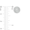 Thumbnail Image 3 of 1/2 CT. T.W. Diamond Double Frame Stud Earrings in 10K White Gold