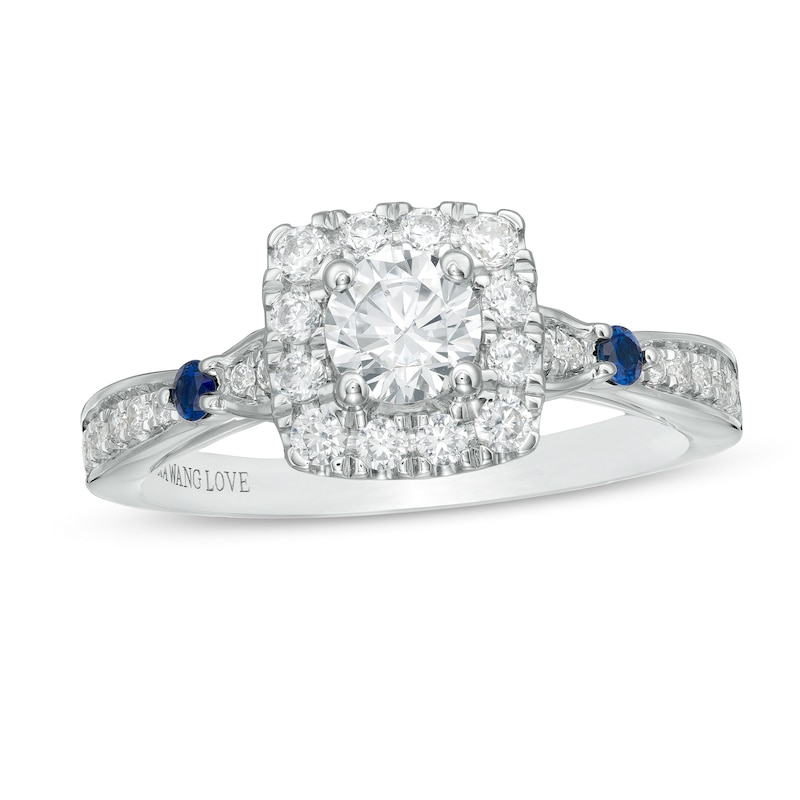 Vera Wang Love Collection 3/4 CT. T.W. Diamond Cushion Frame Engagement ...