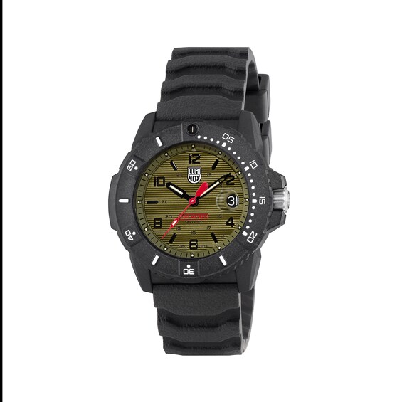 Men's Luminox Navy Seal Magnifying Glass Interchangeable Strap Watch with Green Dial (Model: XS.3617.SET) Men's Luminox Navy Seal Magnifying Glass Interchangeable Strap Watch with Green Dial (Model: XS.3617.SET)