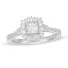 Thumbnail Image 1 of Marilyn Monroe™ Collection 5/8 CT. T.W. Princess-Cut Diamond Starburst Frame Engagement Ring in 14K White Gold