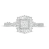 Thumbnail Image 4 of Marilyn Monroe™ Collection 5/8 CT. T.W. Princess-Cut Diamond Starburst Frame Engagement Ring in 14K White Gold
