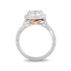 Thumbnail Image 2 of Enchanted Disney Belle 1 CT. T.W. Diamond Double Frame Engagement Ring in 14K White Gold
