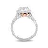 Thumbnail Image 3 of Enchanted Disney Belle 1 CT. T.W. Diamond Double Frame Engagement Ring in 14K White Gold