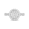 Thumbnail Image 4 of Enchanted Disney Belle 1 CT. T.W. Diamond Double Frame Engagement Ring in 14K White Gold