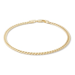 Made in Italy 3.5mm Cuban Curb Chain Bracelet in Semi-Solid 10K Gold - 8.5"