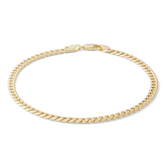 Made in Italy 3.5mm Cuban Curb Chain Bracelet in Semi-Solid 10K Gold - 8.5"