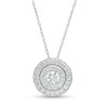 Thumbnail Image 1 of 1/2 CT. T.W. Diamond Double Frame Pendant in 10K White Gold