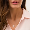 Thumbnail Image 2 of 1/2 CT. T.W. Diamond Tilted Double Cushion Frame Pendant in 10K White Gold