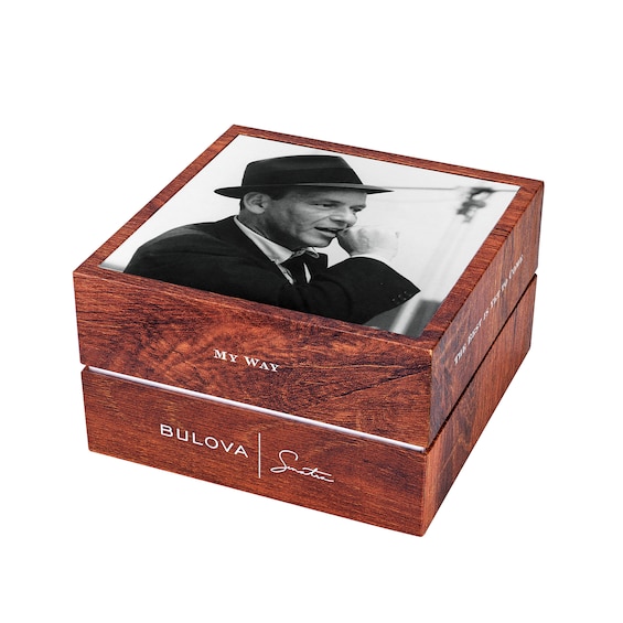 Men's Bulova Frank Sinatra 'The Best is Yet To Come' Collection Strap Watch with Grey Dial (Model: 96B345)