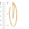 Thumbnail Image 2 of Made in Italy 50.0mm Chain Dangle Hoop Earrings in Sterling Silver with 18K Gold Plate