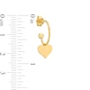 Thumbnail Image 4 of Made in Italy Heart, Cross or Crescent Moon Dangle Three Pair J-Hoop Earrings Set in Sterling Silver with 18K Gold Plate