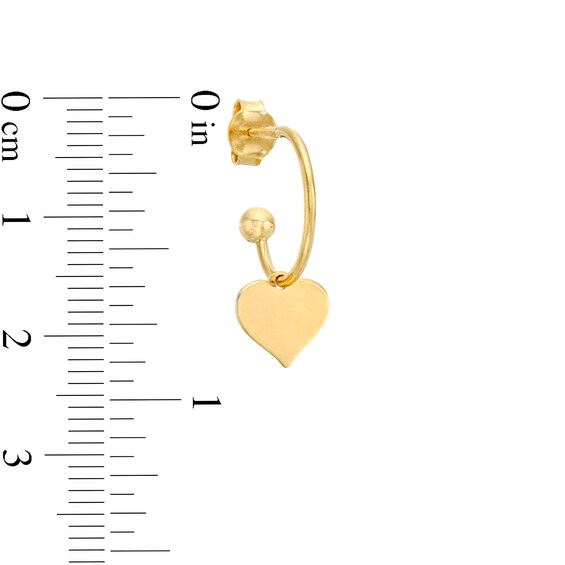 Made in Italy Heart, Cross or Crescent Moon Dangle Three Pair J-Hoop Earrings Set in Sterling Silver with 18K Gold Plate