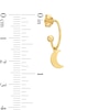 Thumbnail Image 5 of Made in Italy Heart, Cross or Crescent Moon Dangle Three Pair J-Hoop Earrings Set in Sterling Silver with 18K Gold Plate