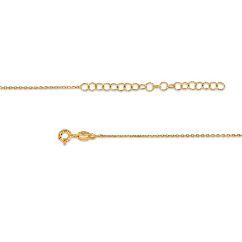 Main Image 2 of Made in Italy Chevron and Geometric Double Strand Necklace in Sterling Silver with 18K Gold Plate