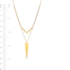 Thumbnail Image 2 of Made in Italy Chevron and Geometric Double Strand Necklace in Sterling Silver with 18K Gold Plate