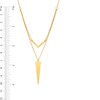 Thumbnail Image 3 of Made in Italy Chevron and Geometric Double Strand Necklace in Sterling Silver with 18K Gold Plate