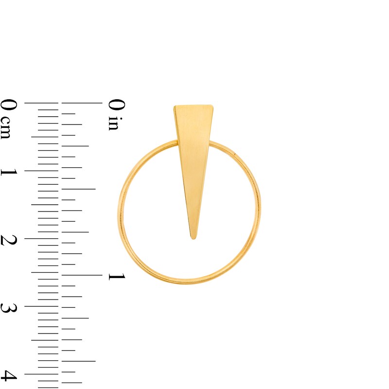 Main Image 2 of Made in Italy Geometric Drop Earrings in Sterling Silver with 18K Gold Plate