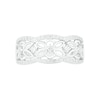 Thumbnail Image 3 of 1/3 CT. T.W. Diamond Ornate Flower Scallop-Edge Ring in Sterling Silver