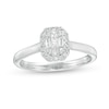 Thumbnail Image 1 of 1/4 CT. T.W. Composite Diamond Octagon Frame Ring in 10K White Gold