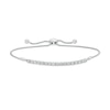 Thumbnail Image 1 of 1/2 CT. T.W. Diamond Double Row Bolo Bracelet in 10K White Gold - 9.5"