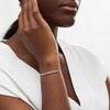 Thumbnail Image 2 of 1/2 CT. T.W. Diamond Double Row Bolo Bracelet in 10K White Gold - 9.5"