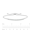 Thumbnail Image 3 of 1/2 CT. T.W. Diamond Double Row Bolo Bracelet in 10K White Gold - 9.5"