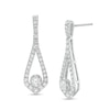 Thumbnail Image 1 of Diamonds Amplified 1 CT. T.W. Diamond Teardrop Earrings in 10K White Gold