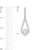 Thumbnail Image 2 of Diamonds Amplified 1 CT. T.W. Diamond Teardrop Earrings in 10K White Gold