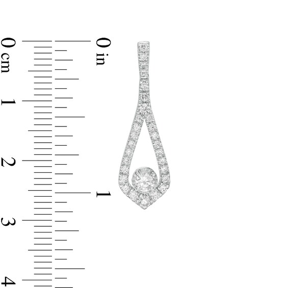 Diamonds Amplified 1 CT. T.w. Diamond Teardrop Earrings in 10K White Gold