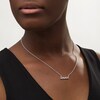 Thumbnail Image 2 of 1/10 CT. T.W. Diamond "loved" Necklace in Sterling Silver