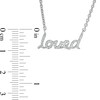 Thumbnail Image 3 of 1/10 CT. T.W. Diamond "loved" Necklace in Sterling Silver