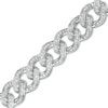 Thumbnail Image 1 of 1 CT. T.W. Diamond Chain Link Bracelet in Sterling Silver - 7.25"