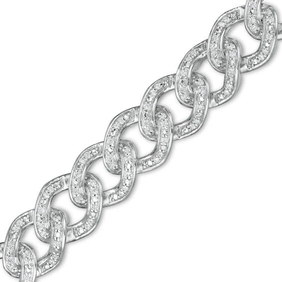 1 CT. T.w. Diamond Chain Link Bracelet in Sterling Silver - 7.25"