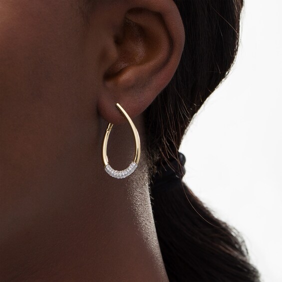 3/8 CT. T.w. Diamond Teardrop Earrings in 10K Gold