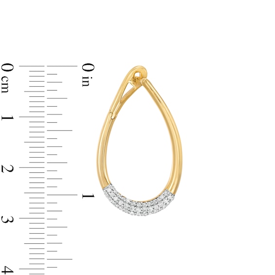 3/8 CT. T.w. Diamond Teardrop Earrings in 10K Gold