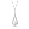 Thumbnail Image 1 of Diamonds Amplified 1/2 CT. T.W. Diamond Teardrop Pendant in 10K White Gold