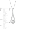 Thumbnail Image 4 of Diamonds Amplified 1/2 CT. T.W. Diamond Teardrop Pendant in 10K White Gold