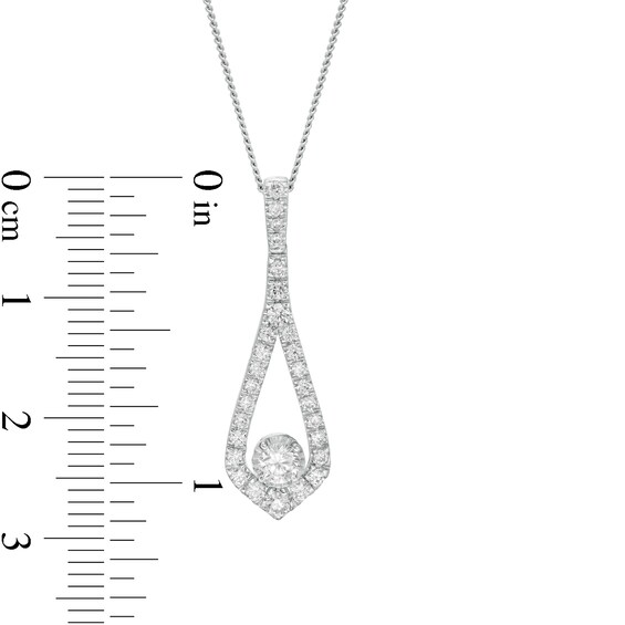 Diamonds Amplified 1/2 CT. T.w. Diamond Teardrop Pendant in 10K White Gold