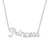 Thumbnail Image 1 of 1/5 CT. T.W. Diamond "Princess" Necklace in Sterling Silver