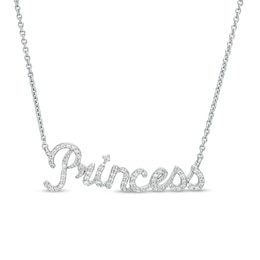 1/5 CT. T.W. Diamond "Princess" Necklace in Sterling Silver