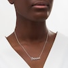 Thumbnail Image 2 of 1/5 CT. T.W. Diamond "Princess" Necklace in Sterling Silver
