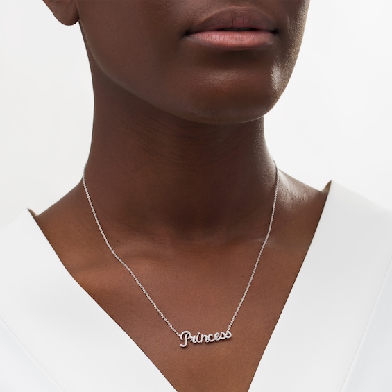 1/5 CT. T.w. Diamond "Princess" Necklace in Sterling Silver