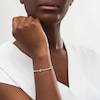 Thumbnail Image 2 of 1/15 CT. T.W. Diamond Knot Bolo Bracelet in Sterling Silver - 9.5"