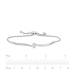 Thumbnail Image 3 of 1/15 CT. T.W. Diamond Knot Bolo Bracelet in Sterling Silver - 9.5"