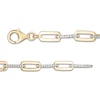 Thumbnail Image 2 of 1/2 CT. T.W. Diamond Paper Clip Link Bracelet in 10K Gold - 7.5"