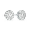 Thumbnail Image 1 of 1/4 CT. T.W. Diamond Illusion Frame Stud Earrings in 10K White Gold