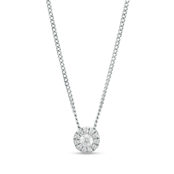 1/10 CT. T.w. Diamond Frame Pendant in 10K White Gold