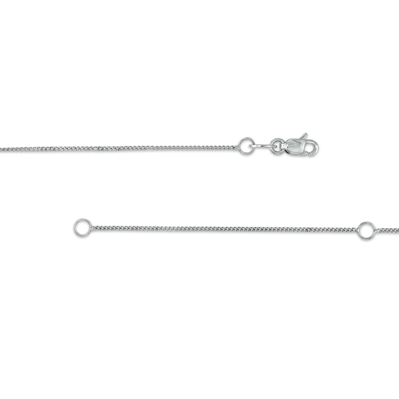 Main Image 3 of 1/10 CT. T.W. Diamond Frame Pendant in 10K White Gold